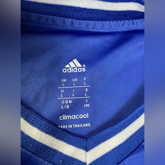 Adidas Chelsea Mens Soccer Football Jersey Size L Sportswear Climacool #17 - Picture 7 of 16